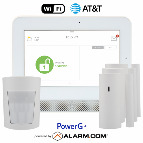IQH5018-PGPKIT - IQ5 Hub Dual-Path Wi-Fi/Cellular AT&T LTE Wireless PowerG+ Security System (Powered by Alarm.com)