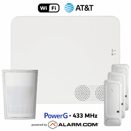 IQN5018-433KIT - IQ5 NS Dual-Path Wi-Fi/Cellular AT&T LTE Wireless PowerG and 433 MHz Security System (Powered by Alarm.com)