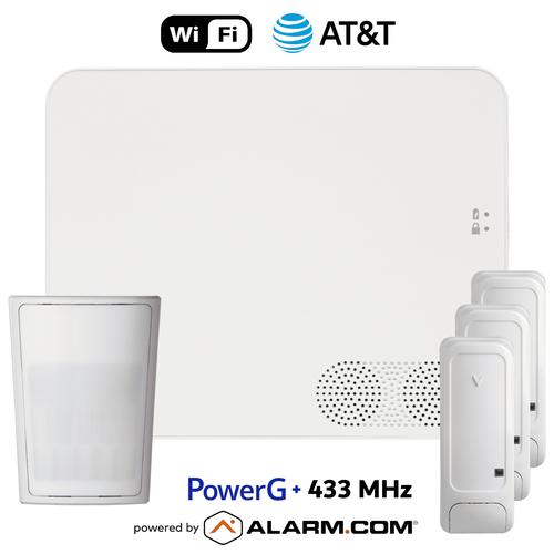 IQN5018-433KIT - IQ5 NS Dual-Path Wi-Fi/Cellular AT&T LTE Wireless PowerG and 433 MHz Security System (Powered by Alarm.com)