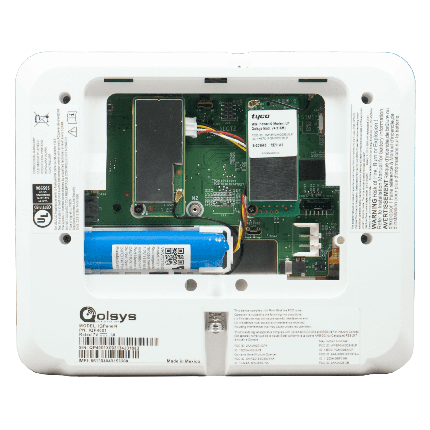 IQP4001 Qolsys IQ Panel 4 Wireless Touchscreen Control Panel for PowerG, SLine and Legacy 319