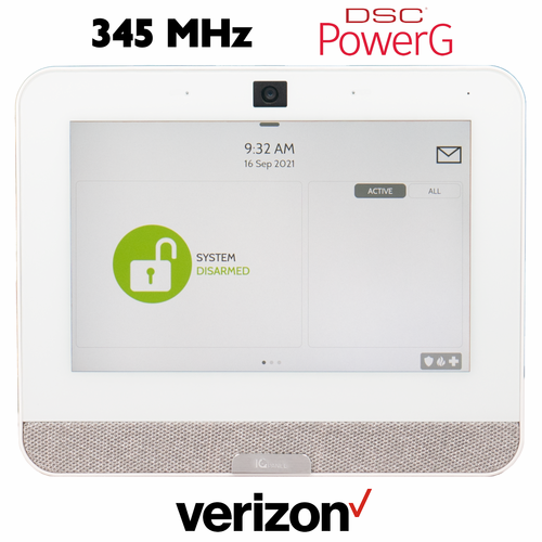 IQP4003 - Qolsys IQ Panel 4 Wireless Touchscreen Control Panel for PowerG and Legacy 345 MHz Sensors (Built-In Alarm.com Cellular Verizon LTE Communicator)