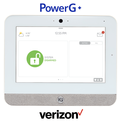 IQP5017 - IQ Panel 5 Wireless Touchscreen Security Alarm Control Panel for PowerG 915 MHz Sensors (Built-In Alarm.com Cellular Verizon LTE and Wi-Fi Communicator)