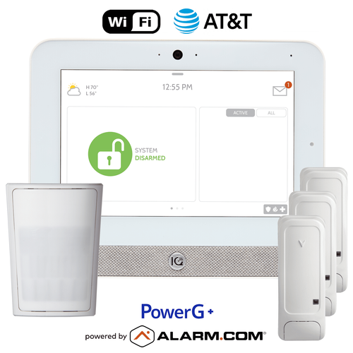 IQP5018-PGKIT - IQ Panel 5 Dual-Path Wi-Fi/Cellular AT&T LTE Wireless PowerG Security System (Powered by Alarm.com)