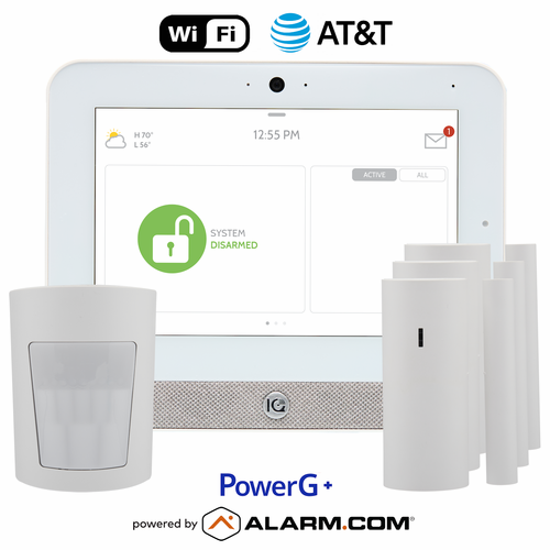 IQP5018-PGPKIT - IQ Panel 5 Dual-Path Wi-Fi/Cellular AT&T LTE Wireless PowerG+ Security System (Powered by Alarm.com)