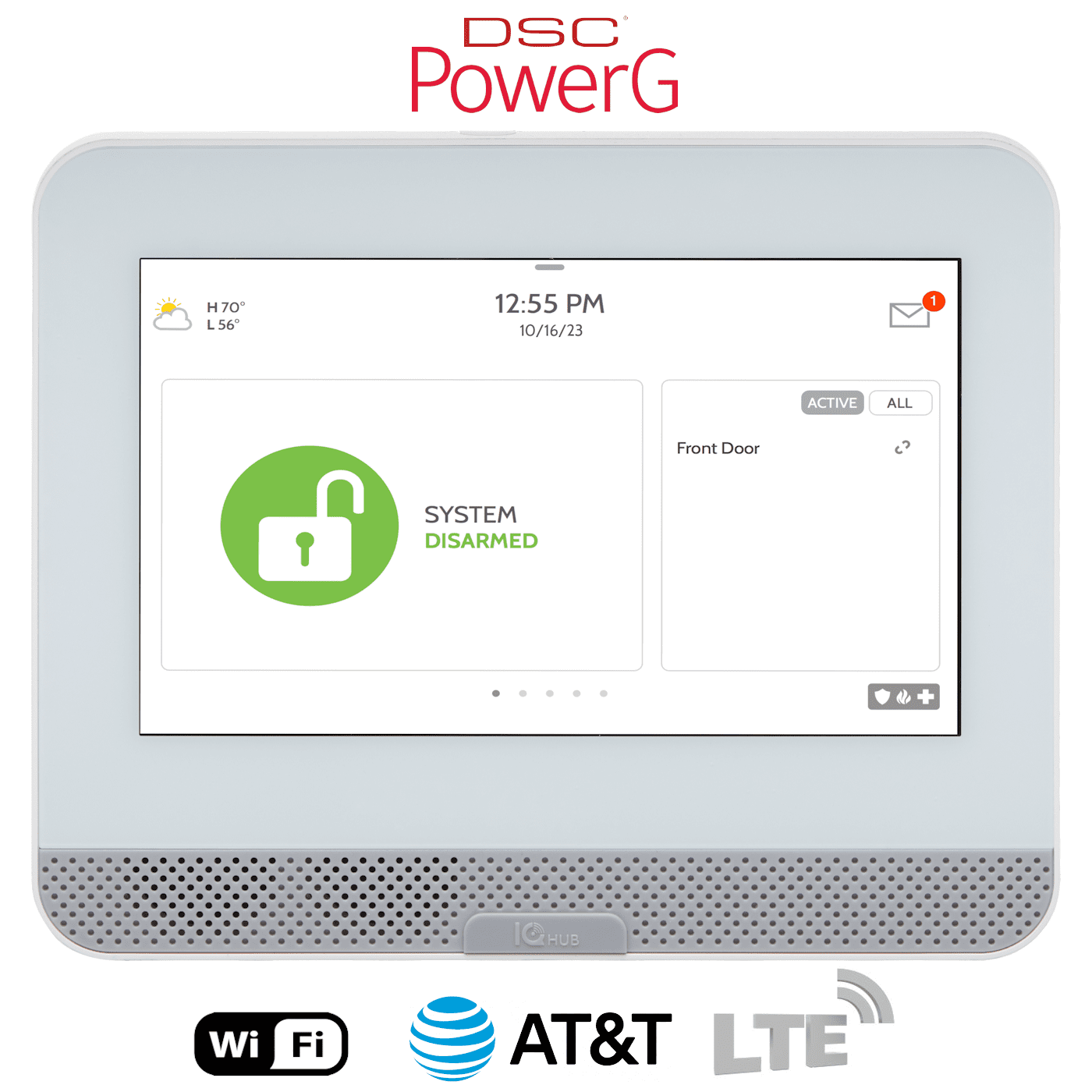 IQPH058 Qolsys IQ4 Wireless Home Hub for PowerG Sensors (BuiltIn