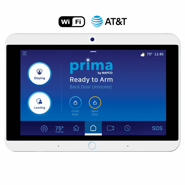 PP1A - Napco Prima Wireless Touchscreen Alarm Control Panel (for WiFi/Cellular AT&T LTE)