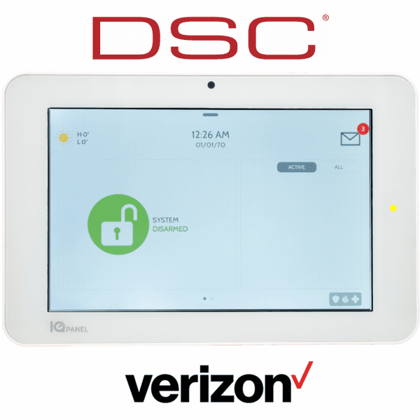 QS9201-4208-840 - Qolsys IQ Panel 2 Plus Wireless Touchscreen Control Panel for PowerG and DSC 433 MHz Sensors (Built-In Alarm.com Cellular Verizon LTE Communicator)