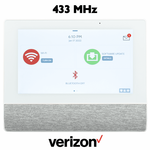 QS9301-4200-840 - Qolsys IQ Hub Wireless Touchscreen Control Panel for Legacy 433 MHz Sensors (Built-In Alarm.com Cellular Verizon LTE Communicator)