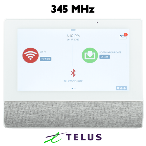 QS9307-5200-124 - Qolsys IQ Hub Wireless Touchscreen Control Panel for Legacy 345 MHz Sensors (Built-In Alarm.com Cellular Telus LTE Communicator)