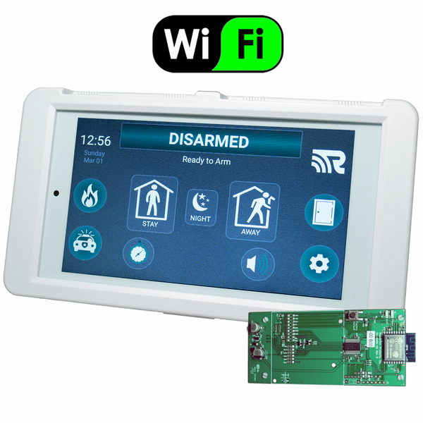 RE657W-R - Alula Wireless HeliTouch Alarm Keypad with WiFi Expansion Card (for Connect+ Panel)