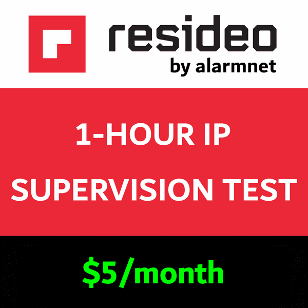 Resideo AlarmNet 1-Hour Commercial IP Supervision Test Services
