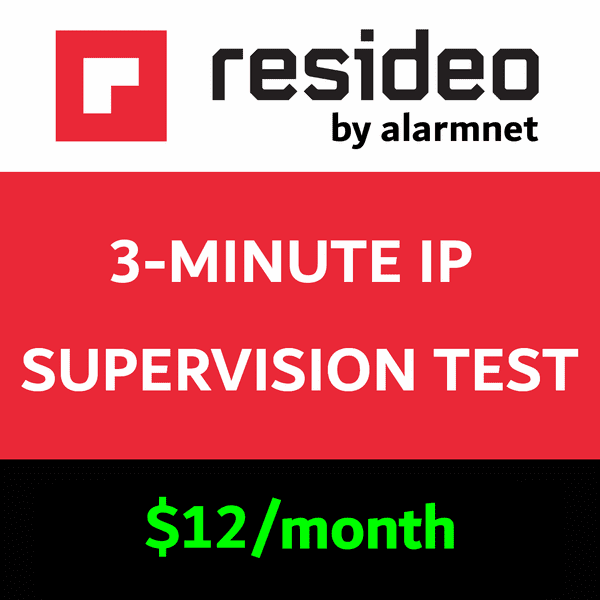 Resideo AlarmNet 3-Minute Commercial IP Supervision Test Services