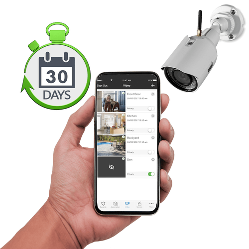 Resideo 8 Standalone Home Security Camera Services with 30-Days Storage (Powered by Total Connect 2.0 App)