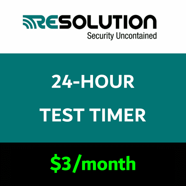 Resolution 24-Hour Test Timer Services