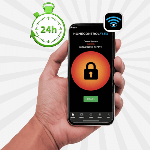 Telguard DIY Cellular Interactive Home Alarm Monitoring Services and Daily Supervision Test (Powered by HomeControl Flex App)