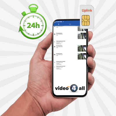 Videofied DIY Cellular Video4All App Interactive Business Alarm Monitoring Services and Daily Supervision Test (Powered by Uplink SIM Card)