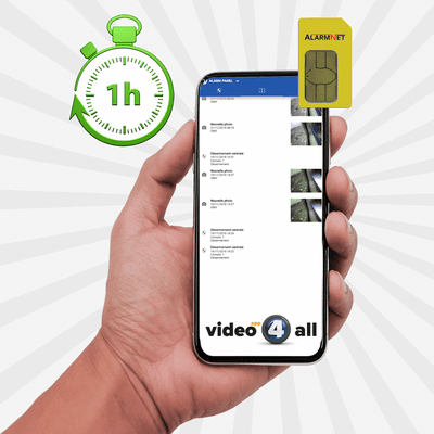 Videofied DIY Cellular Video4All App Interactive Home Alarm Monitoring Services and 1-Hour Supervision Test (Powered by AlarmNet SIM Card)