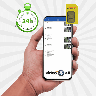 Videofied DIY Cellular Video4All App Interactive Home Alarm Monitoring Services and Daily Supervision Test (Powered by AlarmNet SIM Card)