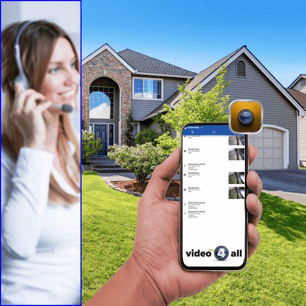 Videofied PRO Cellular Video4All App Interactive Home Alarm Monitoring Services and 1-Hour Supervision Test (Powered by Uplink SIM Card)