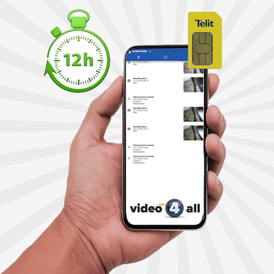 Videofied PRO Cellular Video4All App Interactive Home Alarm Monitoring Services and 12-Hour Supervision Test (Powered by Telit Crossbridge SIM Card)