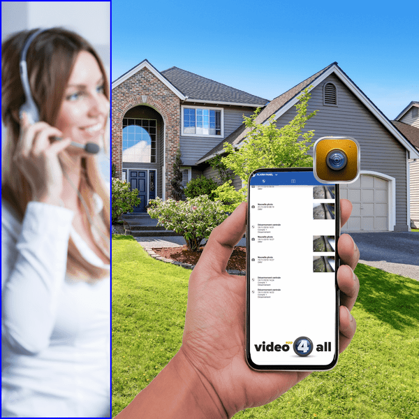 Videofied PRO Cellular Video4All App Interactive Home Alarm Monitoring Services and Daily Supervision Test (Powered by Telit Crossbridge SIM Card)