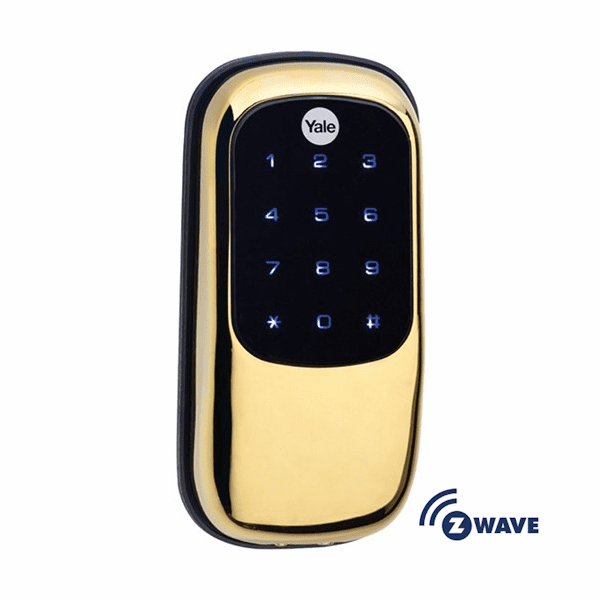 YRD110ZW605 - Yale Z-Wave Key Free Touchscreen Deadbolt (in Bright Brass Finish)