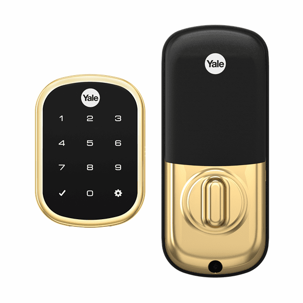 YRD156-ZW2-605 - Yale Pro SL Touchscreen Key-Free Keypad Deadbolt Lock with Z-Wave Plus (in Bright Brass Finish)