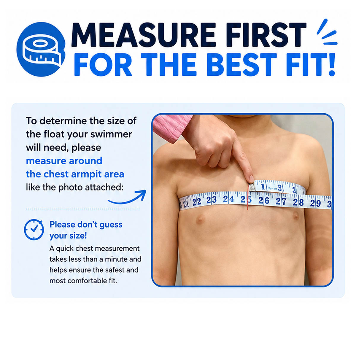 Cerebral Palsy Square Float sizing information