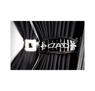 Garson DAD Luxury Velvet Frill Curtains SMALL Black VIP