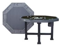 3 in 1 Table - Octagon 54" Urban Bumper Pool with SLATE bed in Midnight