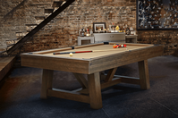 Brunswick Botanic Pool Table, Rustic Dark Brown