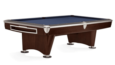 Brunswick Gold Crown VI 9' Pool Table, Espresso with Skyline Walnut