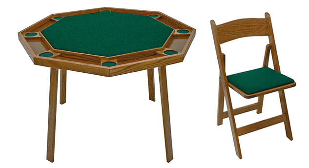 Kestell 48" Compact Folding Poker Table - Thumbnail 3