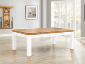 Penelope II Pool Table in Acacia & White with Dining Top, 7'