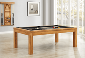 Penelope II Pool Table in Acacia with Dining Set