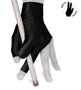 Billiard Quality Glove Open Fingers Black