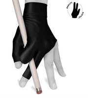 Billiard Quality Glove Open Fingers Black
