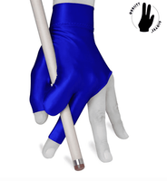 Billiard Quality Glove Open Fingers Blue