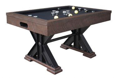 "The Weathered" Rectangular SLATE Bumper Pool Table in Black Oak by Berner Billiards