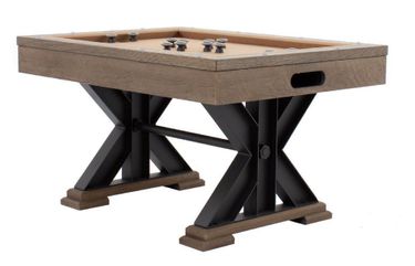 "The Weathered" Rectangular SLATE Bumper Pool Table in Desert Sand by Berner Billiards