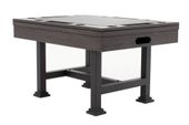 "The Urban" 3 in 1 - Rectangular SLATE Bumper Pool, Card & Dining Table in Midnight Black by Berner Billiards