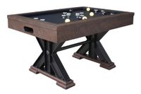 "The Weathered" Rectangular SLATE Bumper Pool Table in Black Oak by Berner Billiards
