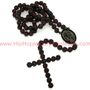 Cluster Rosary Black Ice With Red Center