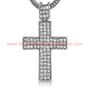 SP1010R Small Rhodium Cross & Chain