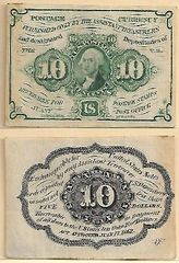 10 Cents, 1st Issue, FR-1242.  **SOLD OUT**