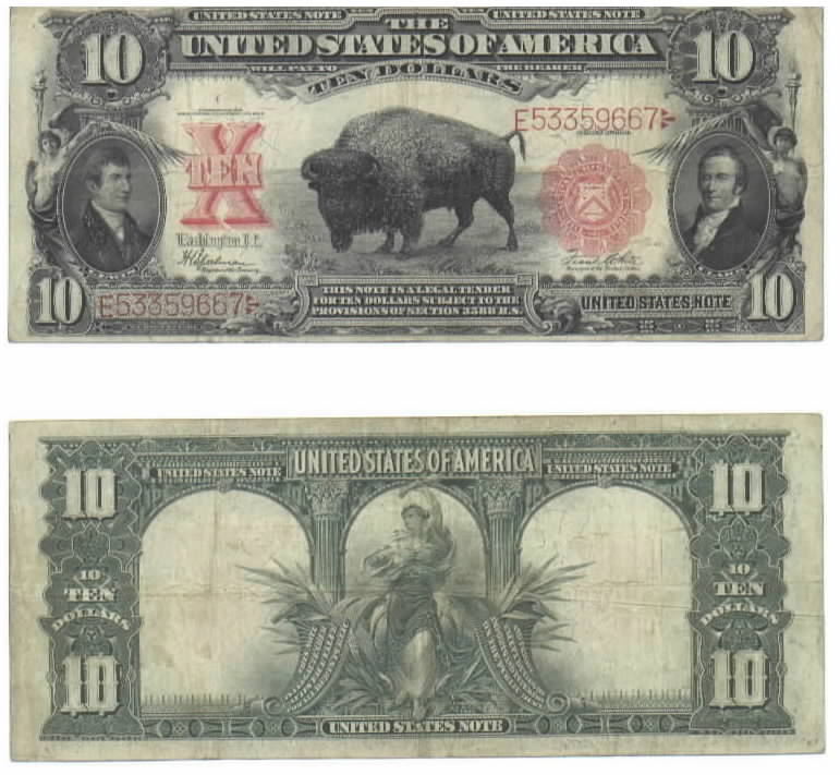 1901 10 Dollars Legal Tender Note, FR122. **SOLD OUT**