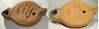 Ancient Rome: 2d Century CE Oil Lamp with erotic design. Terra cotta.
