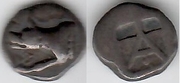 ARGOLIS: Argos (450-420 BCE) Ar Triobol, cf SG-2663.