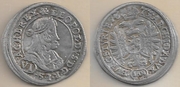 AUSTRIA: Styria: Leopold I, Hogmouth (1657-1705)  1673-IAN 6 Kreuzer, Graz Mint; Her 1159.  **SOLD OUT**
