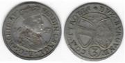 AUSTRIA: Tirol: Ferdinand Karl (1632-1662) 1647 3 Kreuzer; KM-852.  **SOLD OUT**